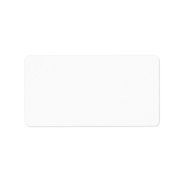 Blank White Address Label (Front)