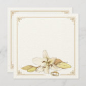 Blank White Lily Wedding Invitation (Front/Back)