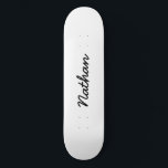 Blank white skateboard<br><div class="desc">Blank white skateboard.Customize and personalize with your own text, photo, image or design.</div>