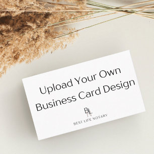 Blank White Template Add Your Own Design Notary Business Card