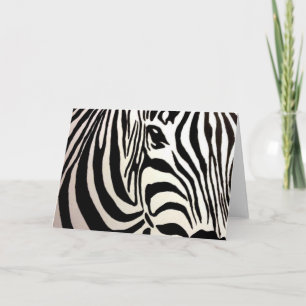 Blank Zebra Greeting Card