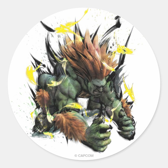 Blanka Charge Classic Round Sticker (Front)