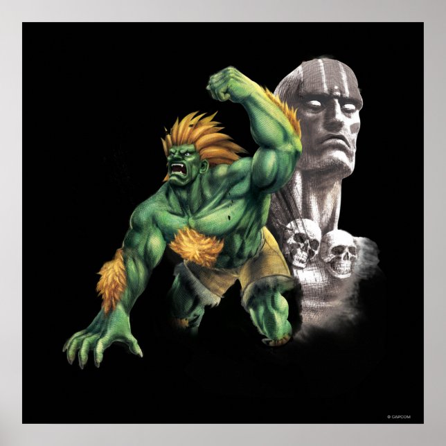 Blanka Vs. Dhalsim Poster (Front)