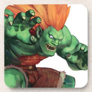 Blanka With Hands Raised Coaster