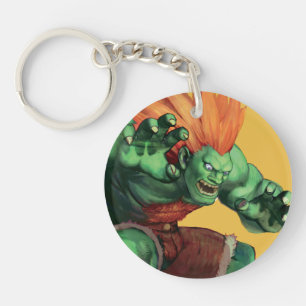Blanka With Hands Raised Keychain