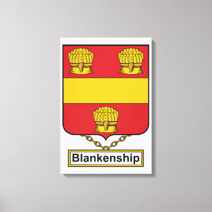 Blankenship Family Crest Canvas Print