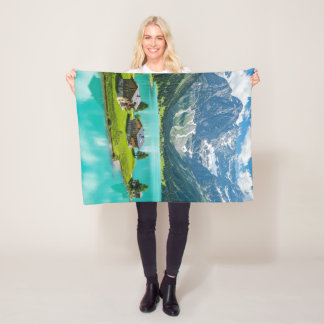"Blanket Bliss: Escape to an Alpine Paradise" Fleece Blanket