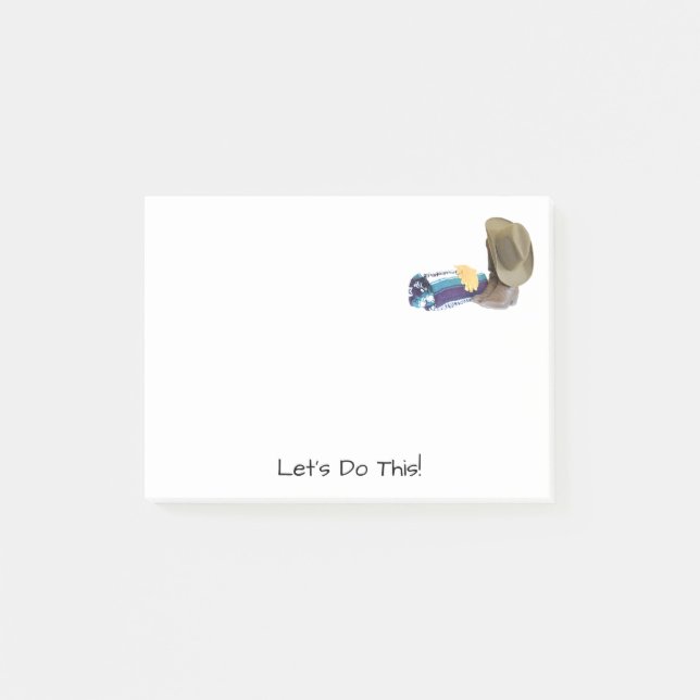 Blanket, Cowboy Boots and Hat Photo Custom Post-it Notes (Front)