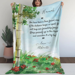 Blanket for a Long Distance Friend   COVID Message