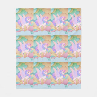 Blanket for girls unicorn customizable