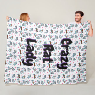 Blanket for Rat Lovers- Crazy Rat Lady