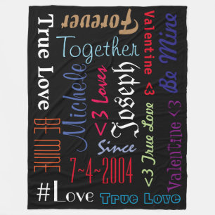 Blanket Forever Love Valentine Be Mine Personalize