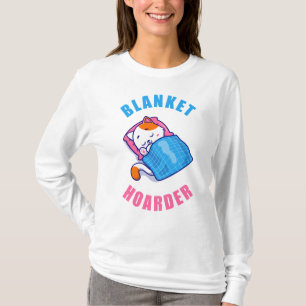 Blanket Hoarder – Women & Girls Funny Cat Pajama  T-Shirt