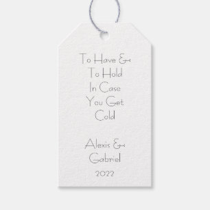 Blanket Tag Wedding Favour