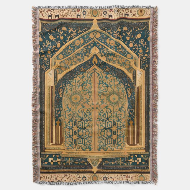 Blanket thrown for muslim prayer (Front Vertical)