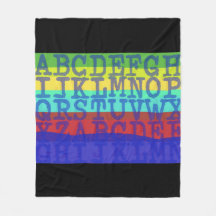 Blanket with English letters