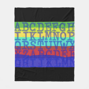Blanket with English letters