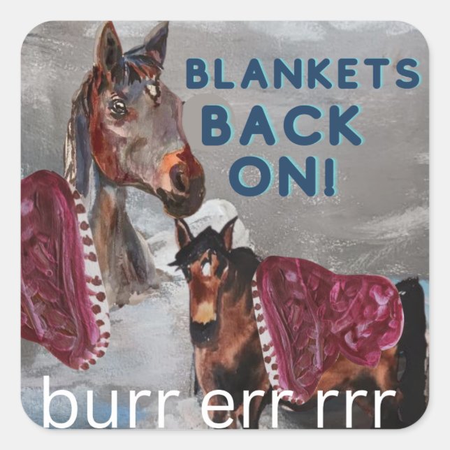 blankets back on Sticker (Front)