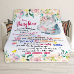 Blankets For Girls, To My Daughter<br><div class="desc">Add a personal touch to the coziness of this plush fleece blanket. Made to feel incredibly soft to the touch and keep anyone warm on a chilly day, these blankets come in 3x sizes and cover all your needs. Key features : 100% Polyester This extremely strong and durable synthetic fabric...</div>