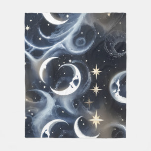Blankets – Platinum Silver Celestial Moon Luxury