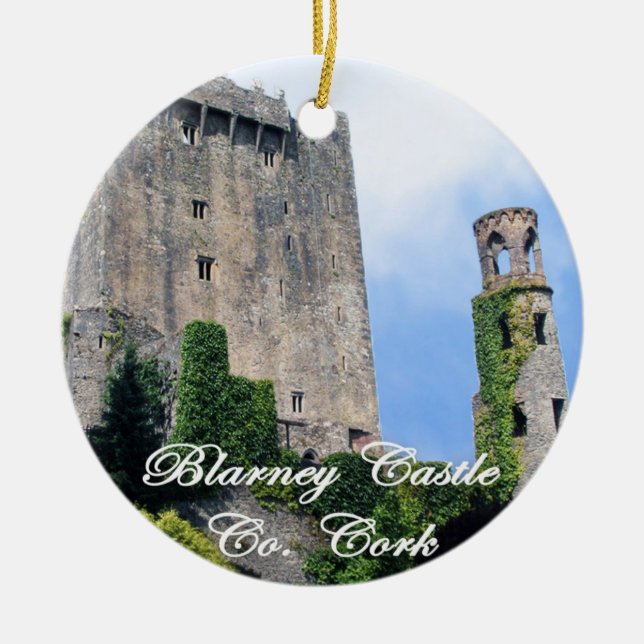 Blarney Castle, Ireland. Irish Christmas Ornament. Ceramic Ornament (Front)