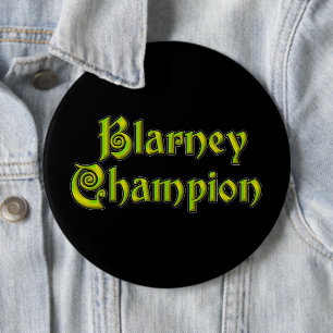 Blarney Champion black colossal button