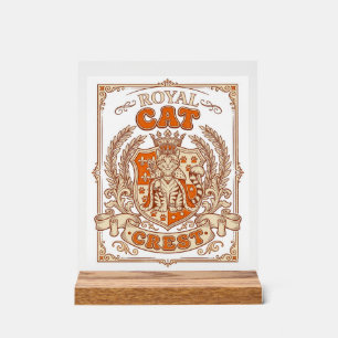 Blason de chat royal Chat Héraldique Armoiries Vin