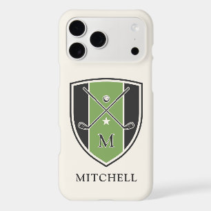 Blason de golf vintage personnalisé avec nom et cl