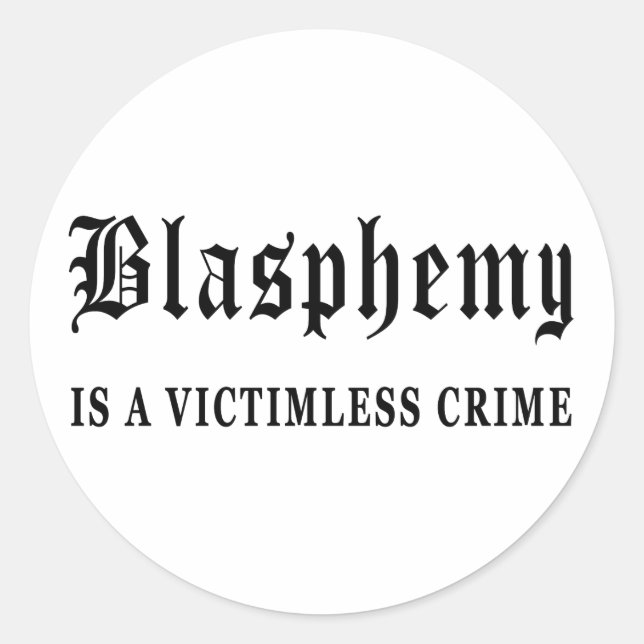 Blasphemy Classic Round Sticker (Front)