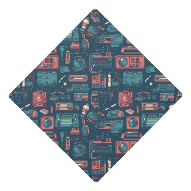 Blast From the Past: 80's Tech Graduation Cap Topper (Front)