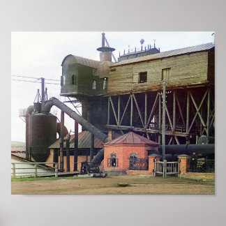 Blast Furnaces - 1910 Vintage Colour Photo Poster