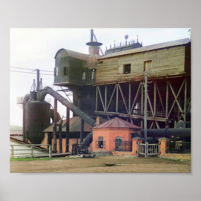 Blast Furnaces - 1910 Vintage Colour Photo Poster (Front)