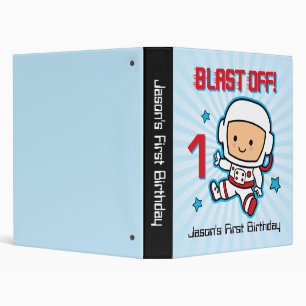 Blast Off 1st Birthday Keepsake Binder