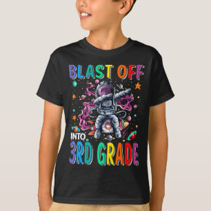 Blast Off Into 3rd Grade Rocket Back To School VER T-Shirt