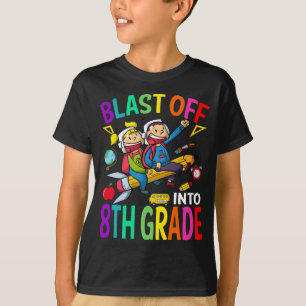 Blast Off Into 8th Grade Rocket Back To School  T-Shirt
