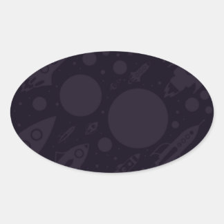 Blast Off Into A New Year Oval Sticker