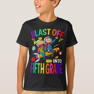 Blast Off Into Fifth Grade Rocket Back To School  T-Shirt