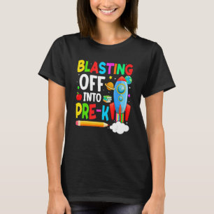 Blast Off Into Pre K  Back To School Boys Kids T-Shirt
