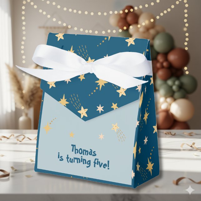 Blast off rocket adventure kids birthday favor box (Creator Uploaded)