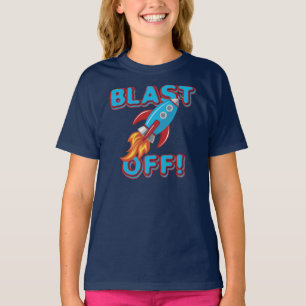 Blast Off Rocket Ship T-Shirt