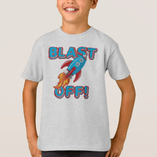Blast Off Rocket Ship T-Shirt