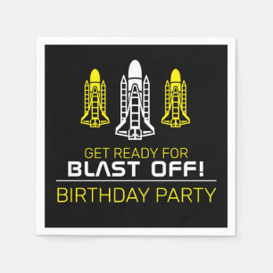 Blast Off! Space Shuttles, Birthday Napkin