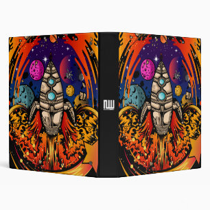 Blast Off Spaceship Binder