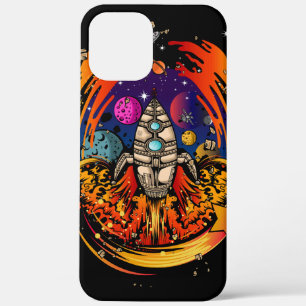 Blast Off Spaceship iPhone 12 Pro Max Case