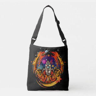 Blast Off Spaceship Crossbody Bag