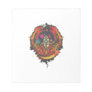 Blast Off Spaceship Notepad