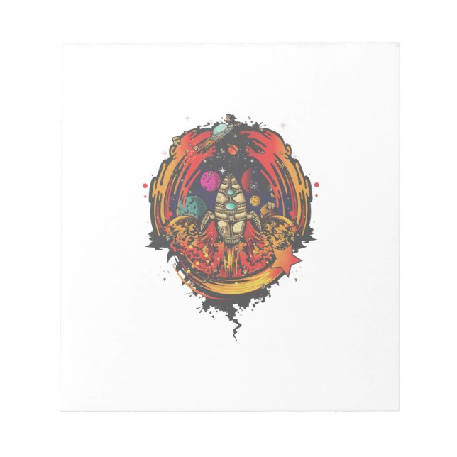 Blast Off Spaceship Notepad (Front)