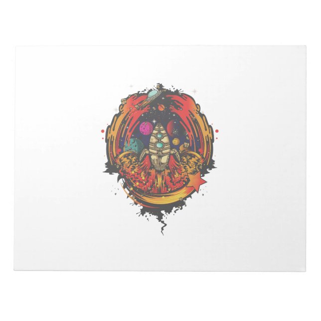 Blast Off Spaceship Notepad (Front)