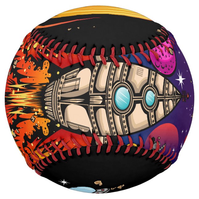 Blast Off Spaceship Softball (Front)