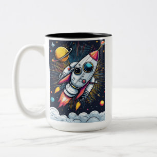  Blast Off! Two-Tone Coffee Mug